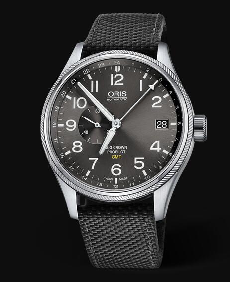 Review Oris Aviation Big Crown Pointer GMT SMALL SECOND 45mm Replica Watch 01 748 7710 4063-07 5 22 15FC